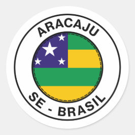 Brasil Aracaju Sergipe SE Bandeira Stamp Runder Aufkleber