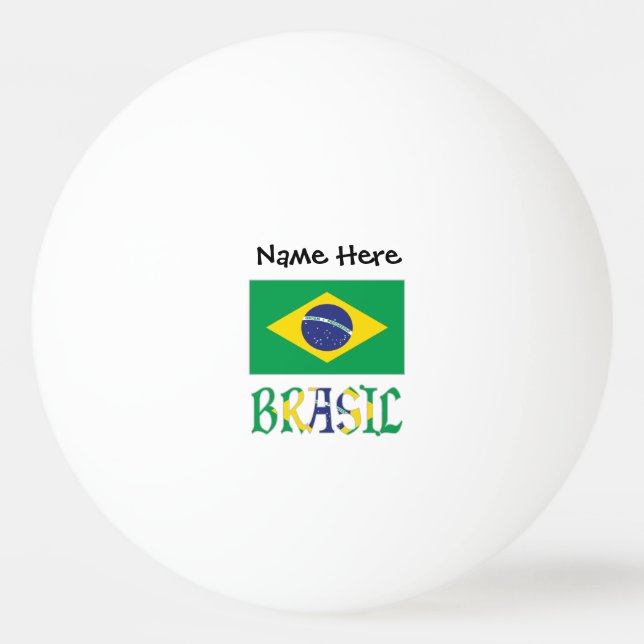 Brasil Bandera Brasil Personalisiert Tischtennisball (Vorderseite)