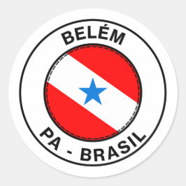 Brasil Belem Para PA Bandeira Stamp Runder Aufkleber