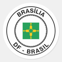 Brasil Brasilia Distrito Federal DF Bandeira Stamp