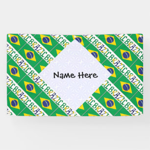 Brasil Brasilianische Flagge gekachelt personalisi Banner