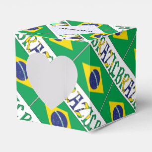 Brasil Brasilien-Flagge Kachel Personalisierter Na Geschenkschachtel