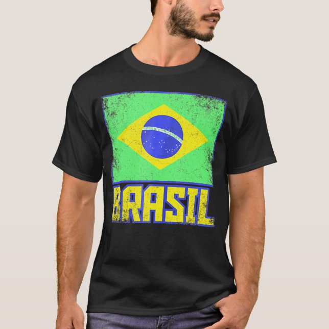 Brasil Brasilien Flaggenland Brasilien Brasilien P T-Shirt (Vorderseite)