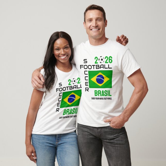 BRASIL BRAZIL Soccer Individuelle Name 2026 JEDES  T-Shirt (Unisex)