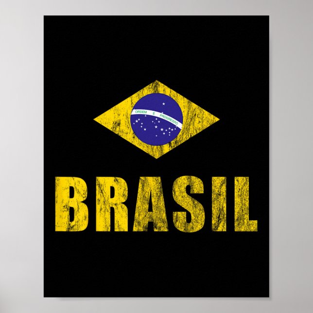 Brasil Design Brazilian Apparel Clothing Outfits F Poster (Vorne)