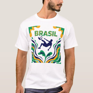 Brasil Fan-T-Shirt Fußball-Stolz Welt T-Shirt