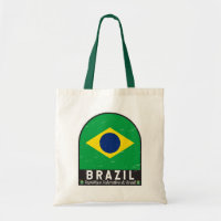 Brasil-Flag-Emblem gestört Vintag