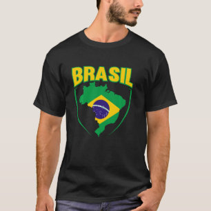 Brasil Flag Fußball Brasilien T-Shirt