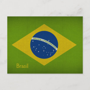 Brasil Flag Postkarte