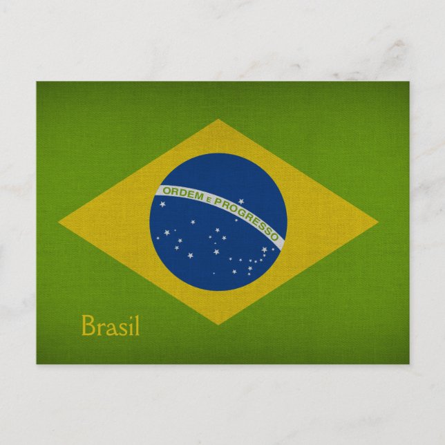 Brasil Flag Postkarte (Vorderseite)