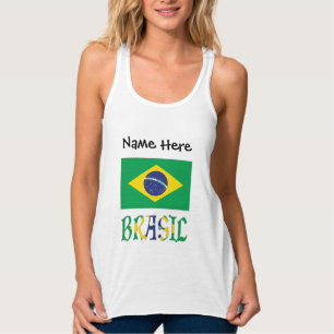 Brasil Flagge Brasil Personalisiert  Tank Top