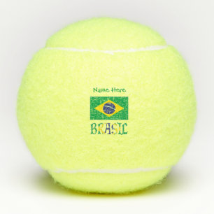 Brasil Flagge Brasiliens Grün Personalisiert Tennisbälle