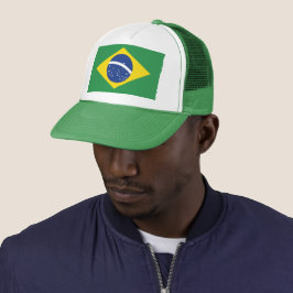 Brasil-Flagge Patriotischer Stolz Festival Mode Truckerkappe