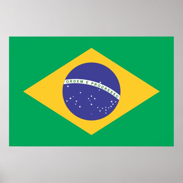 Brasil-Flagge Poster (Vorne)