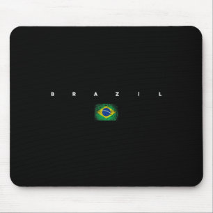 Brasil-Flagge Stolz Vintageretro Fußball Brasilian Mousepad