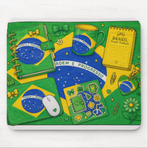 Brasil-Flaggen-Schreibwaren-Ideen Mousepad