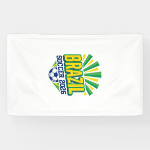 Brasil Fußball 2026 Fußball Fett Land Typografie Banner