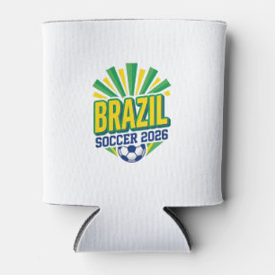 Brasil Fußball 2026 Fußball Fett Land Typografie  Dosenkühler
