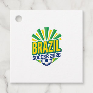 Brasil Fußball 2026 Fußball Fett Land Typografie Geschenkanhänger