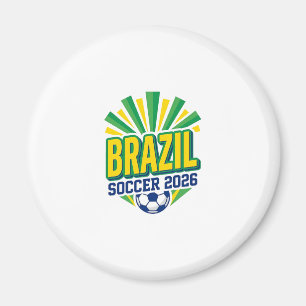 Brasil Fußball 2026 Fußball Fett Land Typografie Magnet