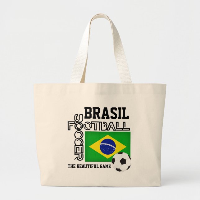 BRASIL Fußball Jumbo Stoffbeutel (Vorne)