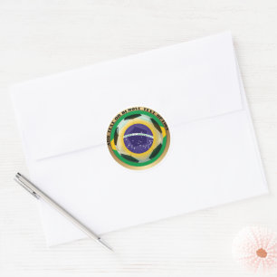 Brasil Fußball Sports Runder Aufkleber