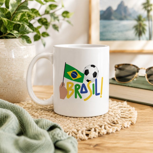 Brasil Fußball Stolz  Kaffeetasse (Von Creator hochgeladen)