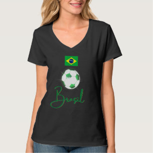 Brasil Fußballfan Brasilianische Flagge Fußball To T-Shirt
