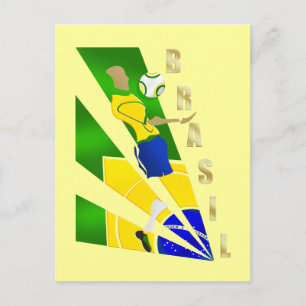 Brasil Graphic Chest Kontrolle futebol Brasilien G Postkarte