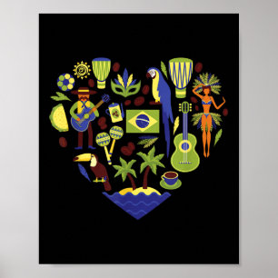 Brasil Heartbeat Kulturdispla Poster