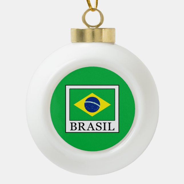 Brasil Keramik Kugel-Ornament (Vorderseite)