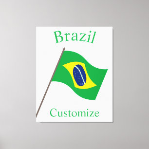 Brasil Landesflagge Thunder_Cove Leinwanddruck