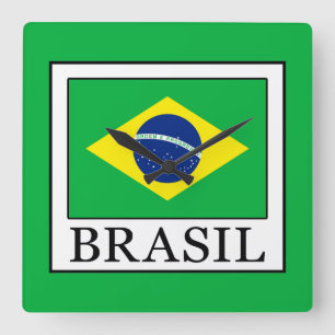 Brasil Quadratische Wanduhr