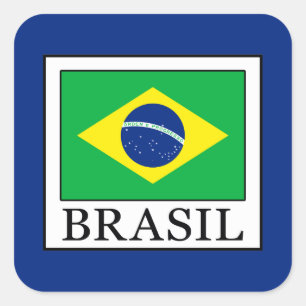 Brasil Quadratischer Aufkleber