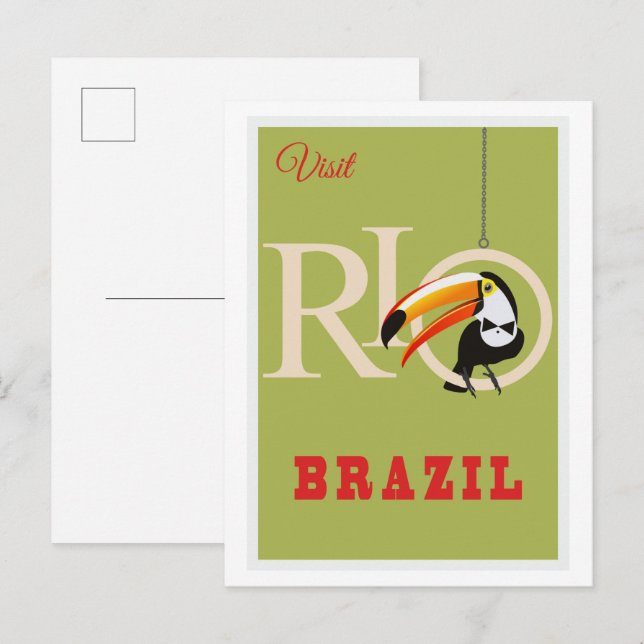 Brasil Reiseplakat  Postkarte (Vorne/Hinten)