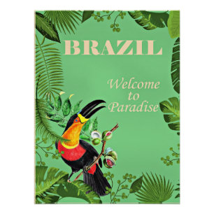 Brasil Reiseplakat, Tukan, Poster