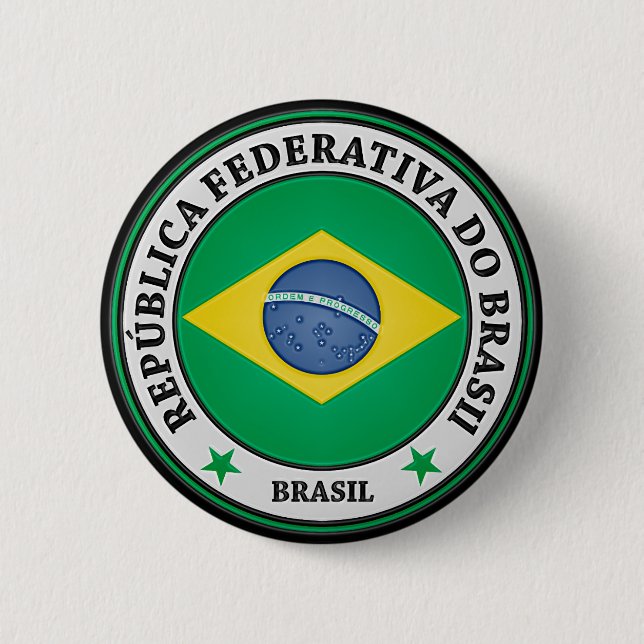 Brasil Round Emblem Button (Vorderseite)