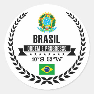 Brasil Runder Aufkleber