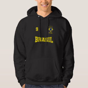 Brasil Trikot 2022 Blau Nummer 9 Hoodie