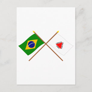 Brasil und Minas Gerais Postkarte