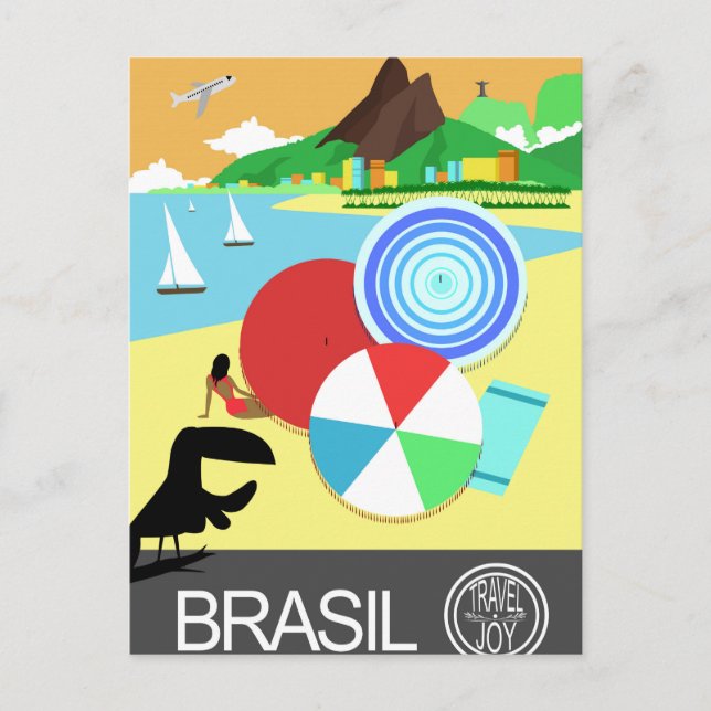 Brasil Vintag Retrodesign Postkarte (Vorderseite)
