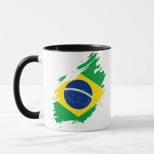 Brasil Zerrissene Flagge Nationaler Stolz Sportfan Tasse