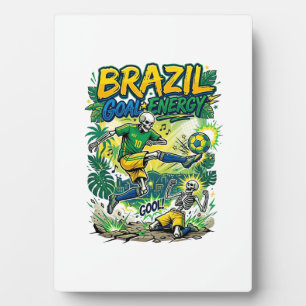 Brasil Ziel Energie Skelett Stürmer Nationen Schöp Fotoplatte