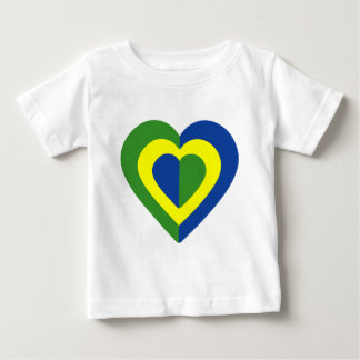 brasile-heart-2. baby t-shirt