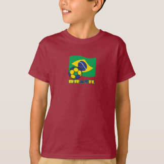 Brasileiro Futebol e Bandeira Brasil auf Portugies T-Shirt