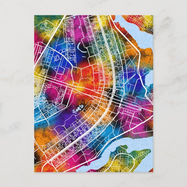 Brasília Brazil City Map Postkarte (Vorderseite)