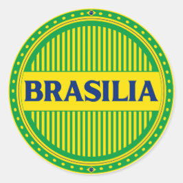 Brasília City Pride – Brazilian Identity Runder Aufkleber