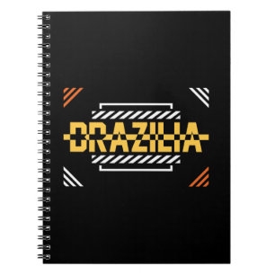 Brasília modernes Schriftdesign  Notizblock
