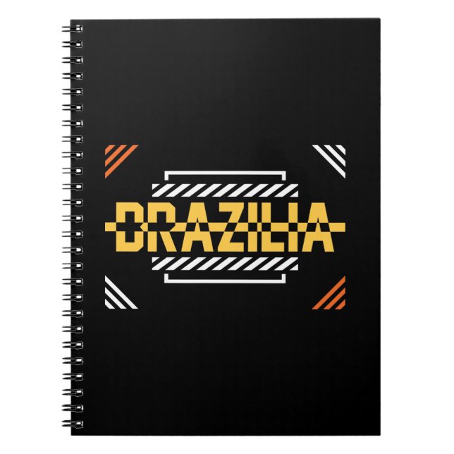 Brasília modernes Schriftdesign  Notizblock (Vorderseite)