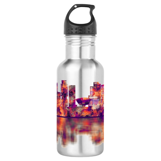 Brasilia Skyline Edelstahlflasche (Vorderseite)